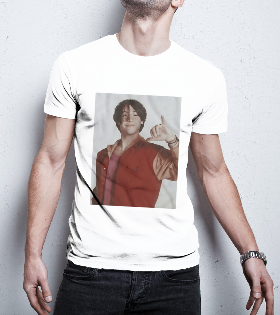 Keanu Reeves Hang Loose 90s Vintage Style Nostalgia Iconic Gesture T-Shirt