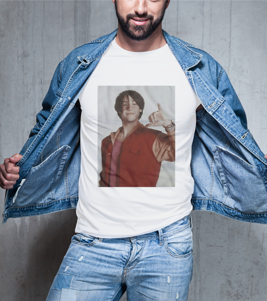 Keanu Reeves Hang Loose 90s Vintage Style Nostalgia Iconic Gesture T-Shirt