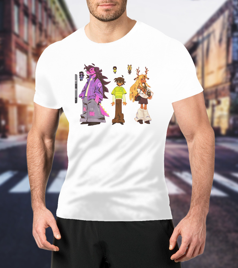 Deltarune Characters Illustrated Including Kris Susie And Noelle T-Shirt