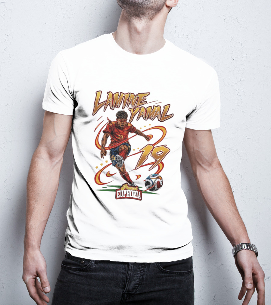 Lamine Yamal Number 19 Planet Euphoria Football T-Shirt