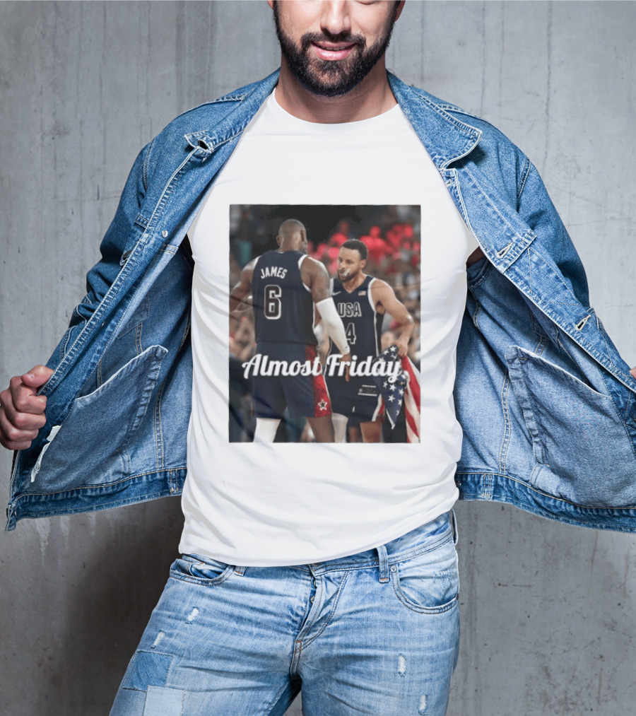 LeBron James Stephen Curry USA Basketball Almost Friday Team Spirit T-Shirt