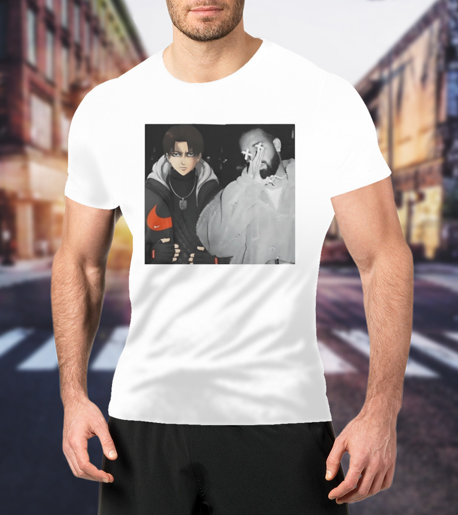 Levi Ackerman Nike Puffer Jacket Drake Crossover Fashion T-Shirt