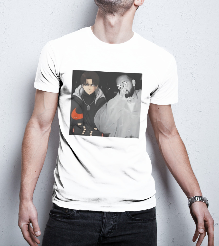 Levi Ackerman Nike Puffer Jacket Drake Crossover Fashion T-Shirt