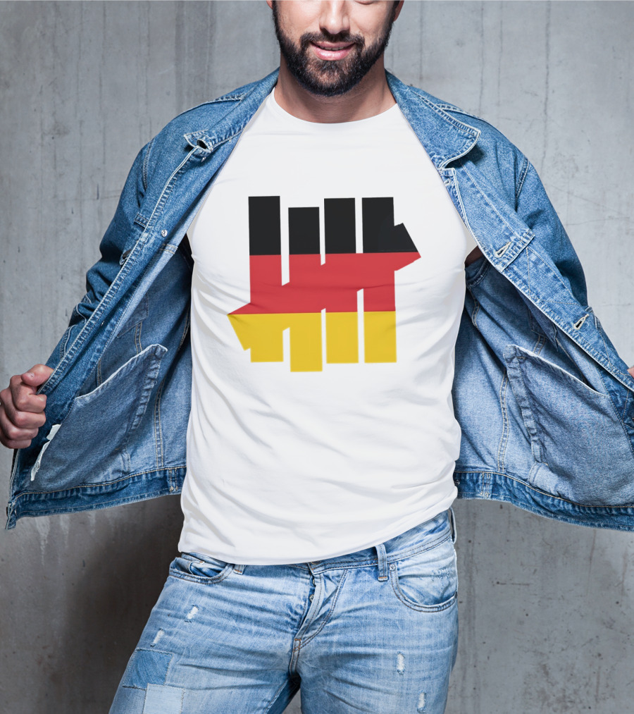Germany Flag Undefeated Tally Marks Black Red Gold T-Shirt