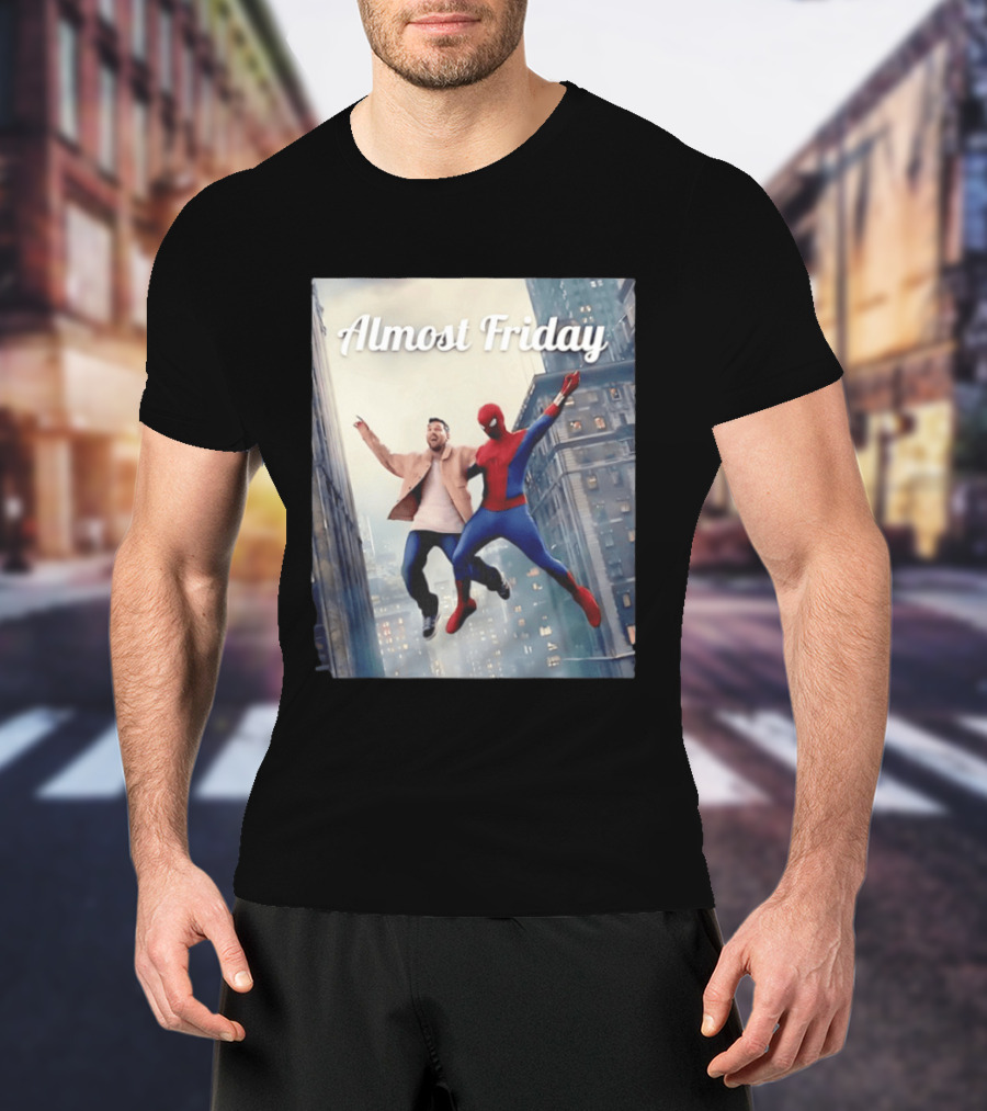 Almost Friday Lionel Messi Spider Man Cityscape Adventure T-Shirt