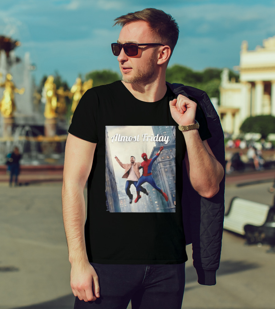 Almost Friday Lionel Messi Spider Man Cityscape Adventure T-Shirt