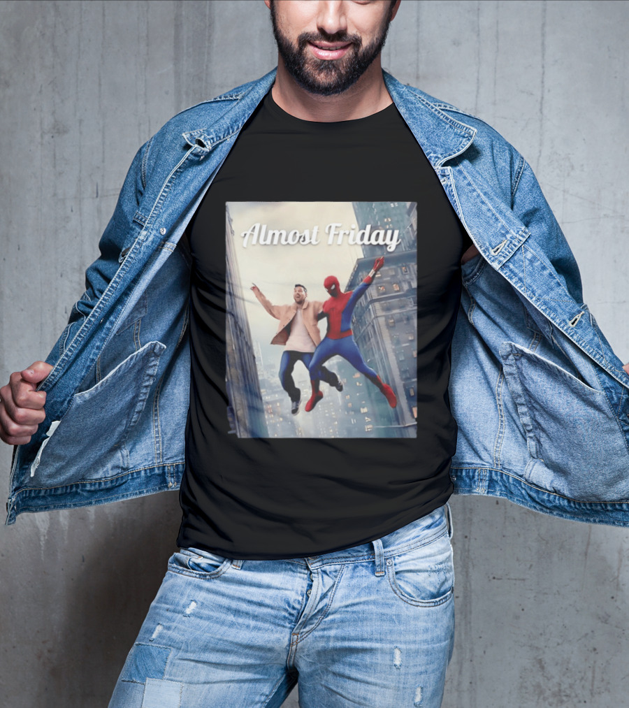 Almost Friday Lionel Messi Spider Man Cityscape Adventure T-Shirt