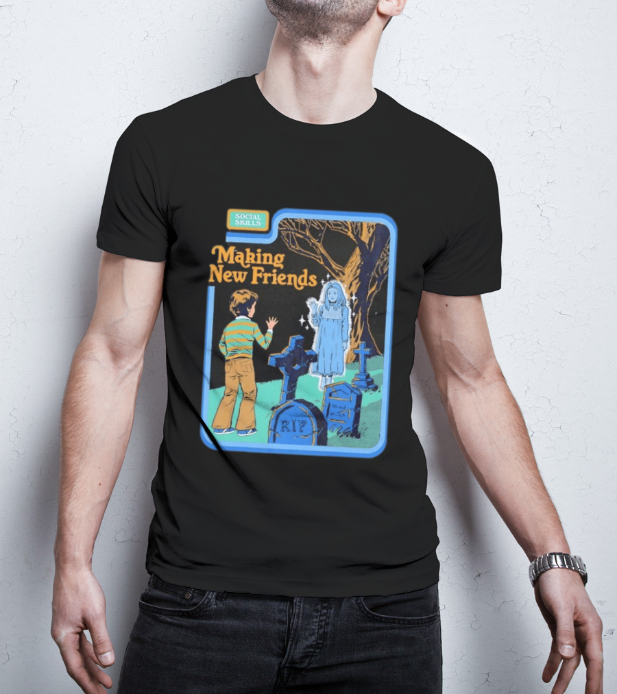 Social Skills Making New Friends Ghost RIP T-Shirt