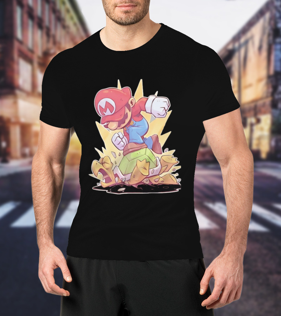 Super Mario Koopa Troopa Smash Stomp Action T-Shirt