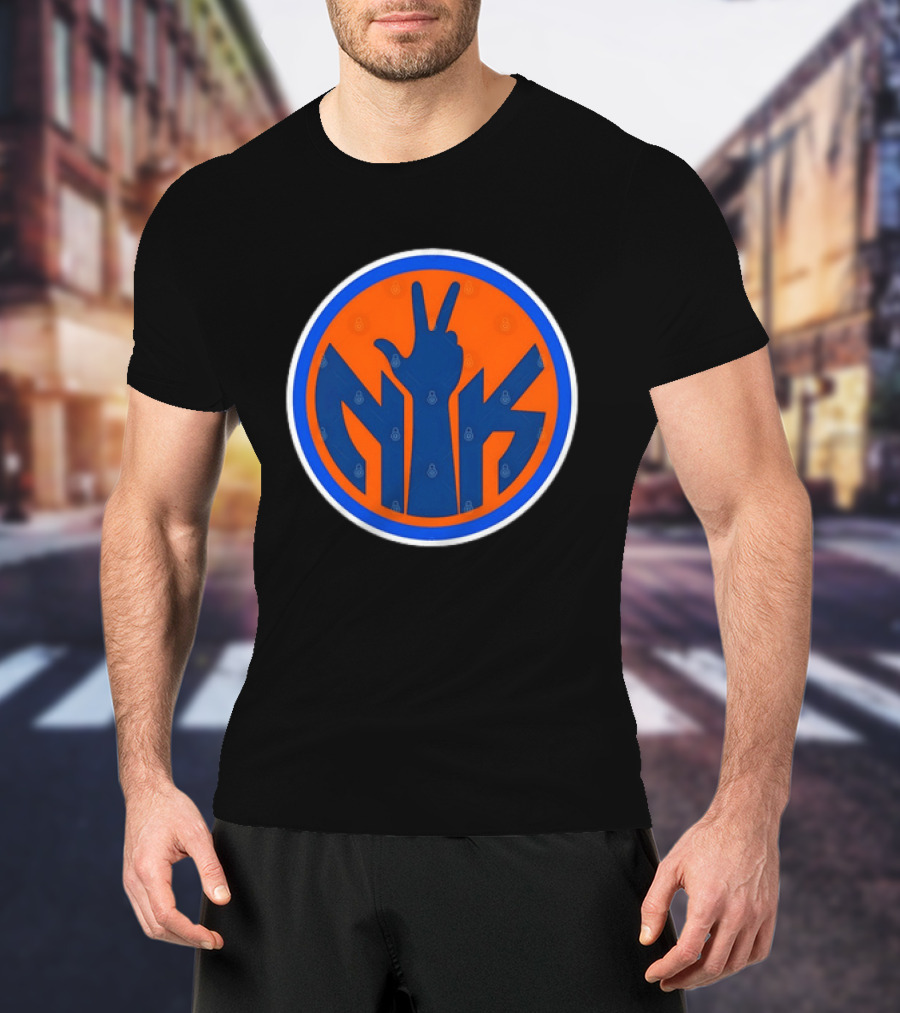 New York Knicks NK Hand Sign Peace Gesture NBA Fan T-Shirt