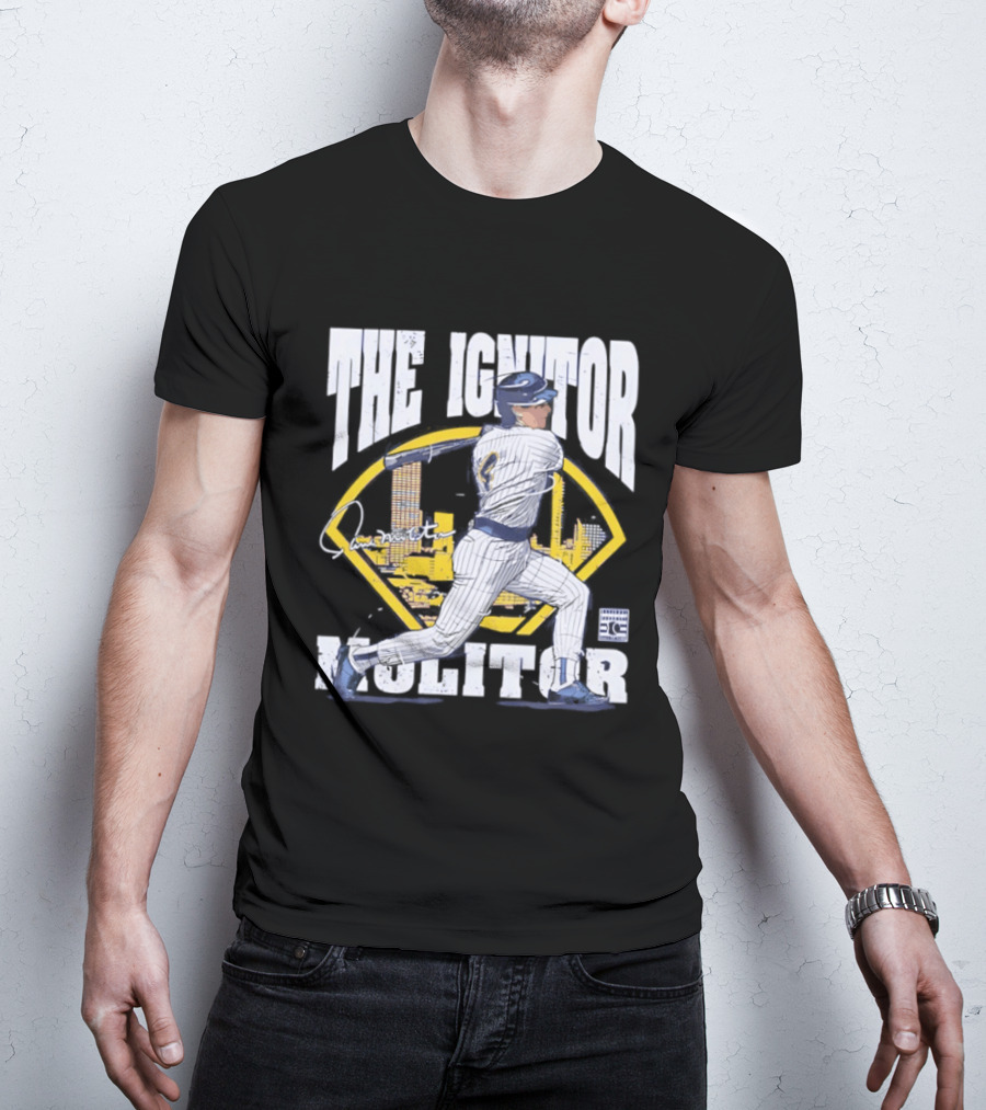 Paul Molitor The Ignitor Milwaukee Brewers HOF Baseball Legend T-Shirt