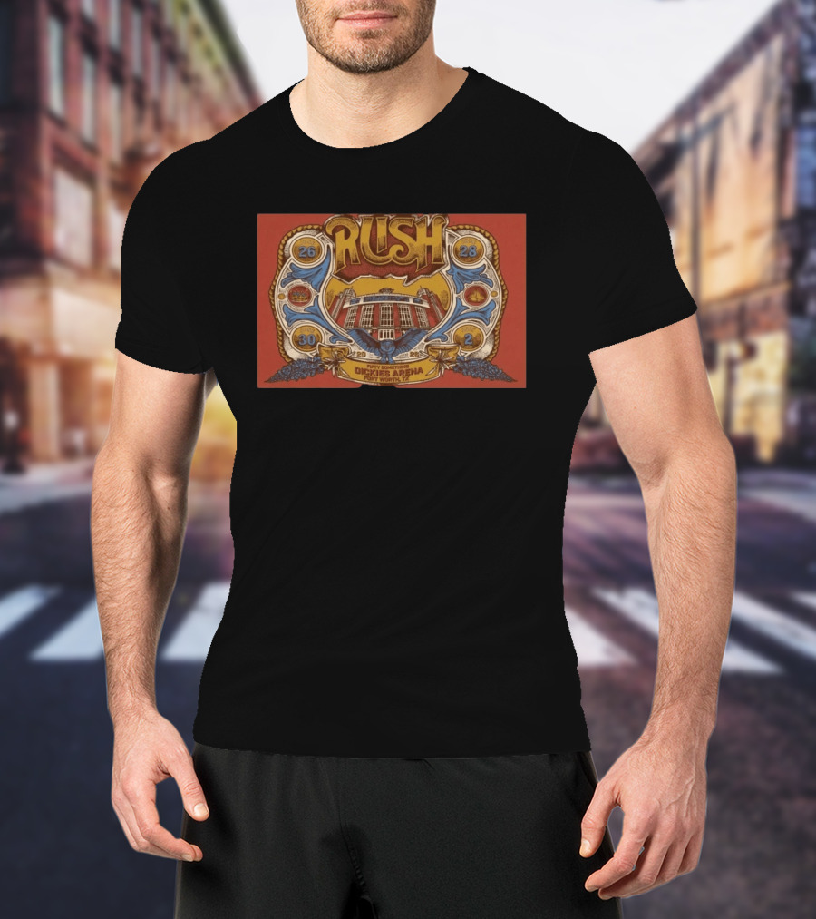 Rush Fifty Something Tour 2026 2028 2030 Dickies Arena Fort Worth TX T-Shirt