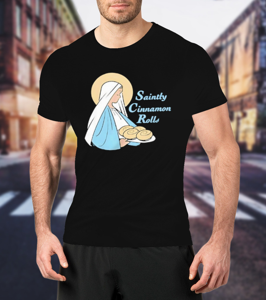 Saintly Cinnamon Roll Angelic Pastry Delight T-Shirt