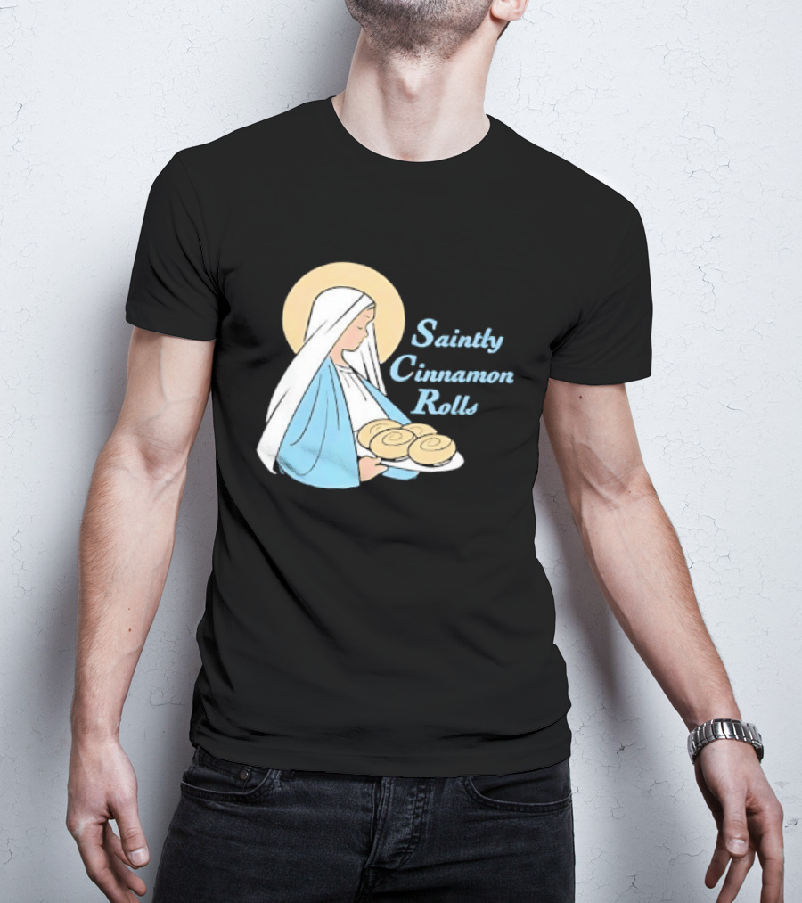 Saintly Cinnamon Roll Angelic Pastry Delight T-Shirt
