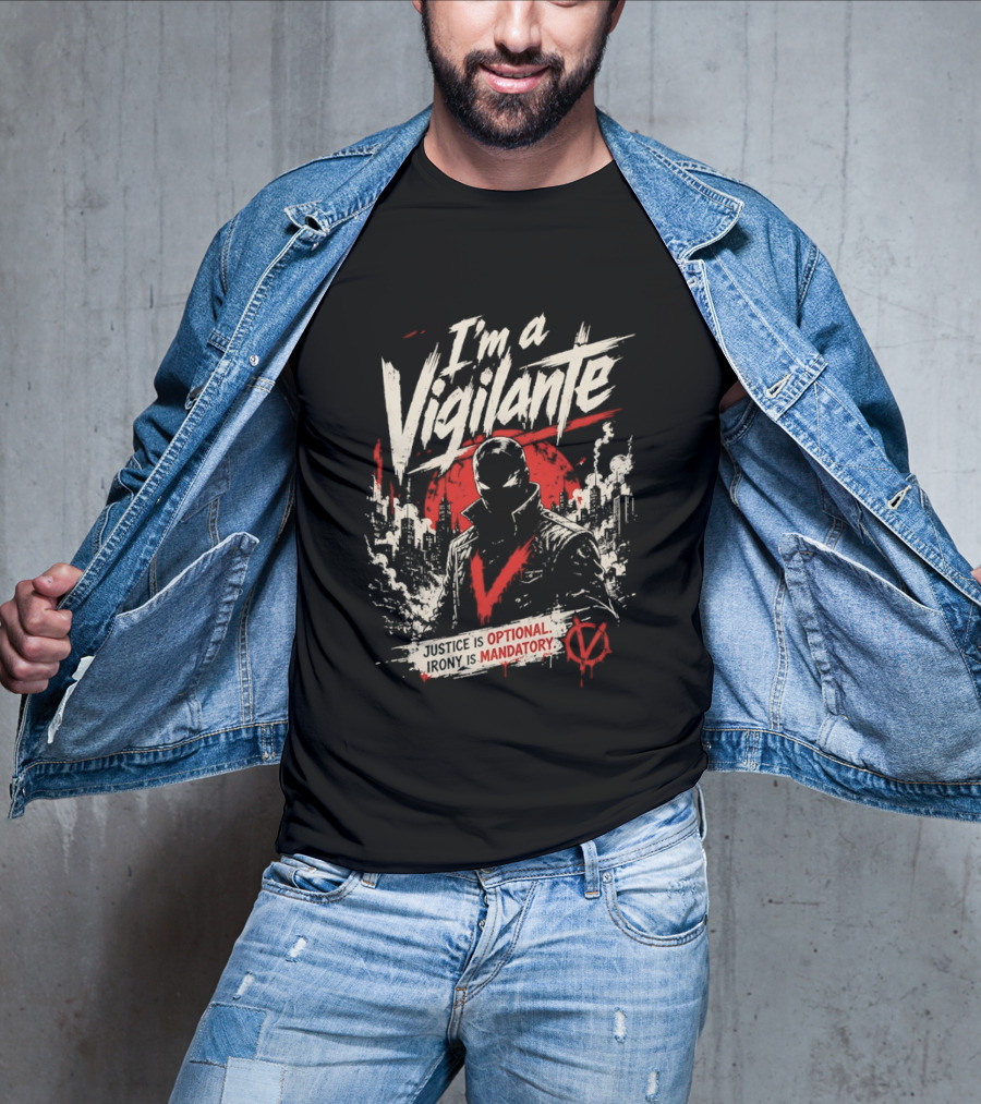 I'm A Vigilante Justice Optional Irony Mandatory V For Vendetta T-Shirt