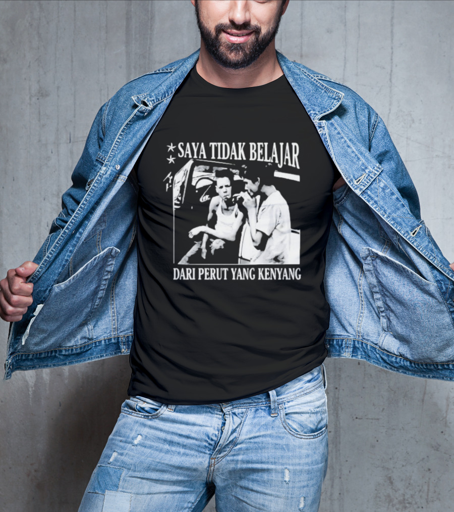 Saya Tidak Belajar Dari Perut Yang Kenyang Iconic Conversation T-Shirt