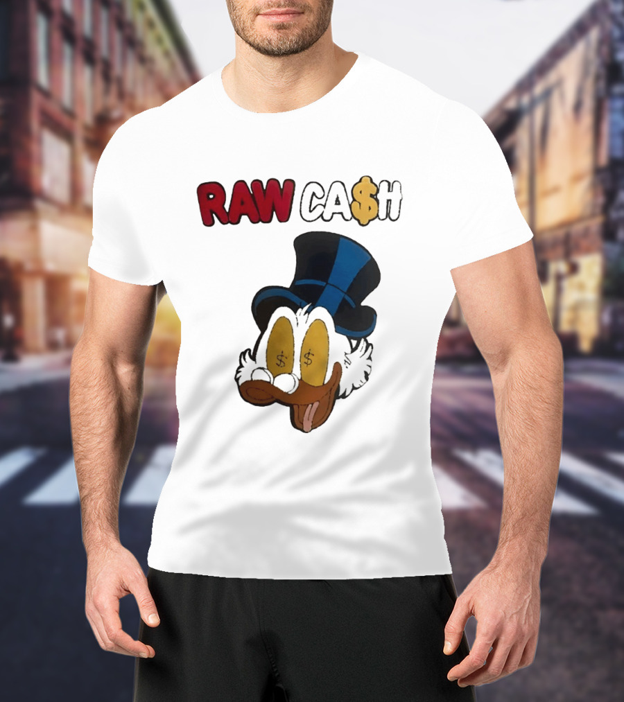 RAW CA$H Duck Eyes Dollar Sign Hat T-Shirt