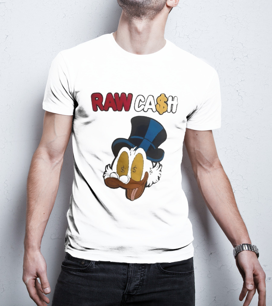 RAW CA$H Duck Eyes Dollar Sign Hat T-Shirt