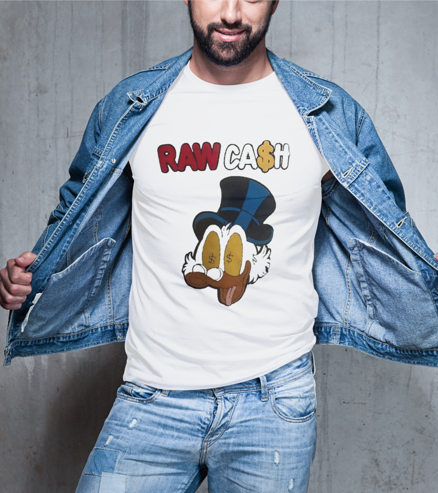 RAW CA$H Duck Eyes Dollar Sign Hat T-Shirt