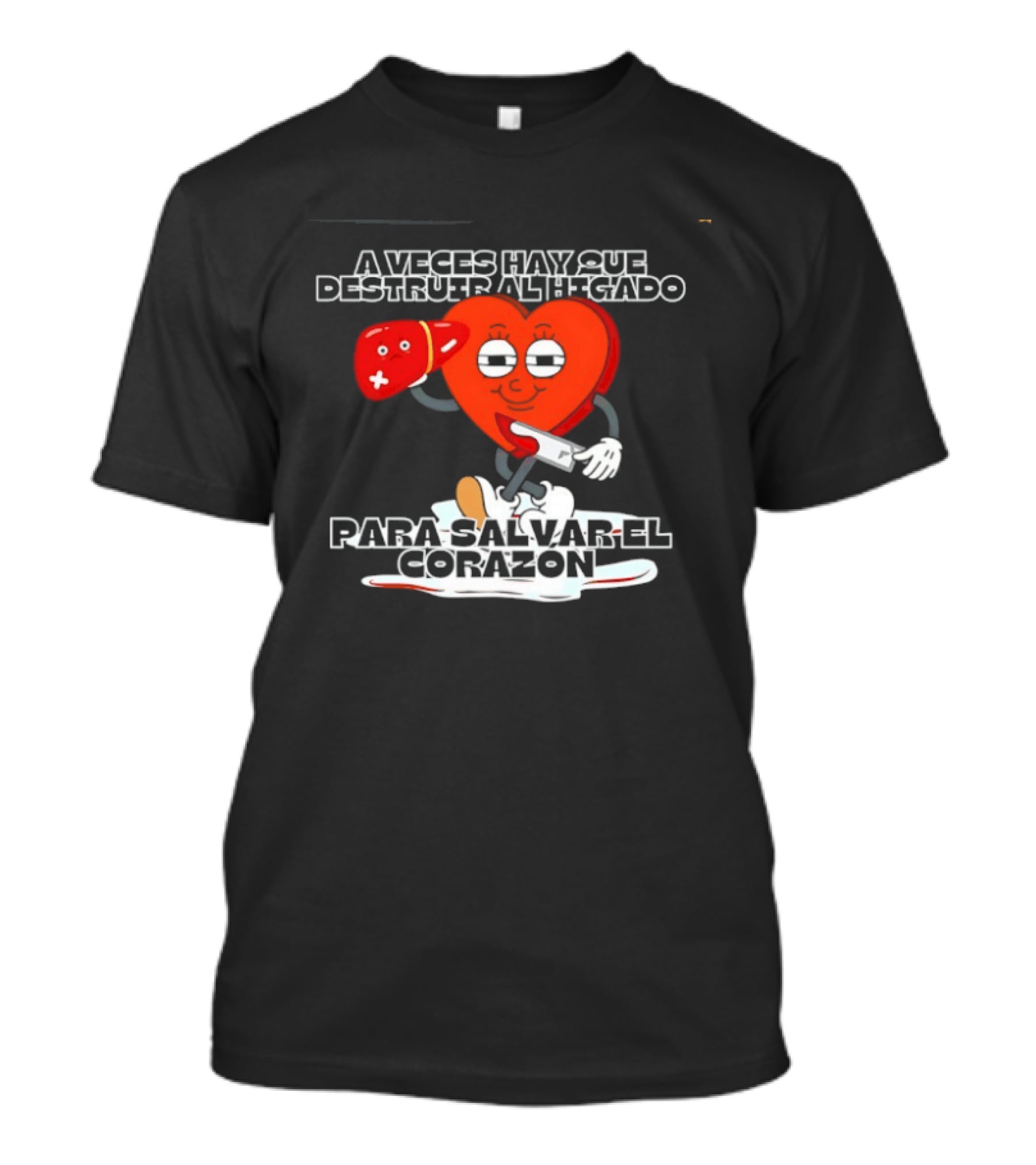 A Veces Hay Que Destruir Al Higado Para Salvar El Corazon Heart With Boxing Gloves Tropical Death T-Shirt
