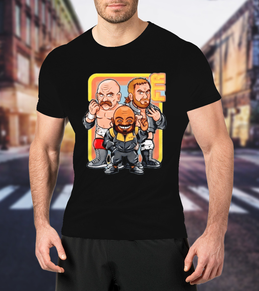 AEW Big Stoke FTR Wrestling Stable Cartoon Characters T-Shirt