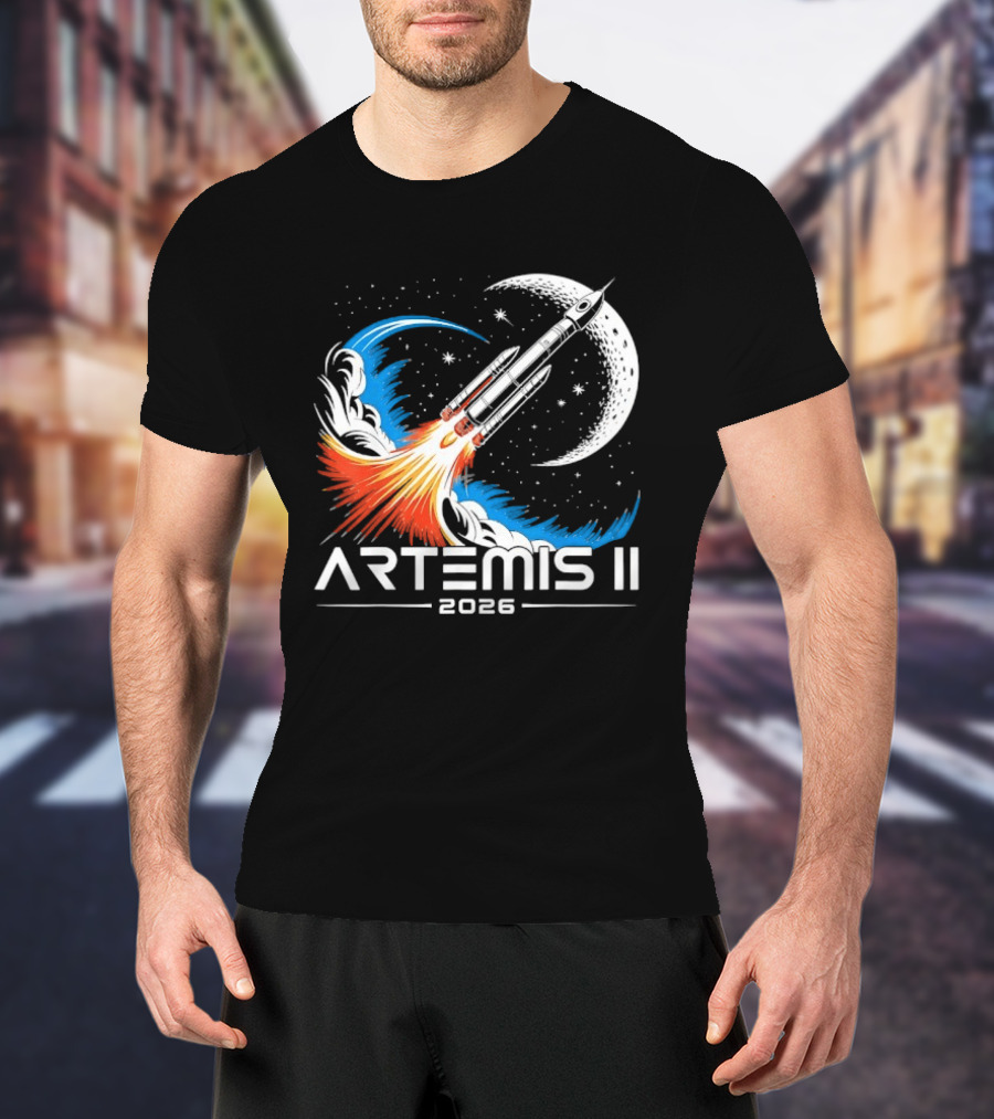 Artemis II 2026 Moon Rocket Space Exploration Launch T-Shirt