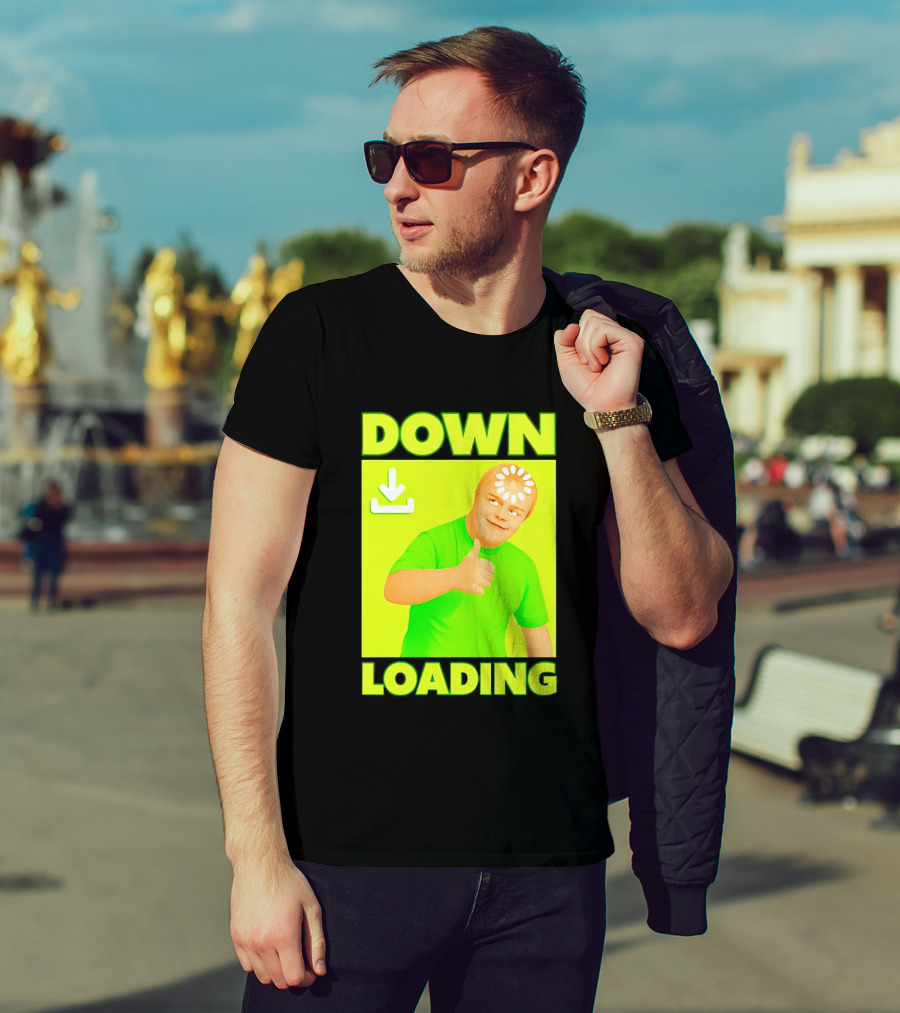 Down Loading Thumbs Up Meme Humorous Internet Guy T-Shirt