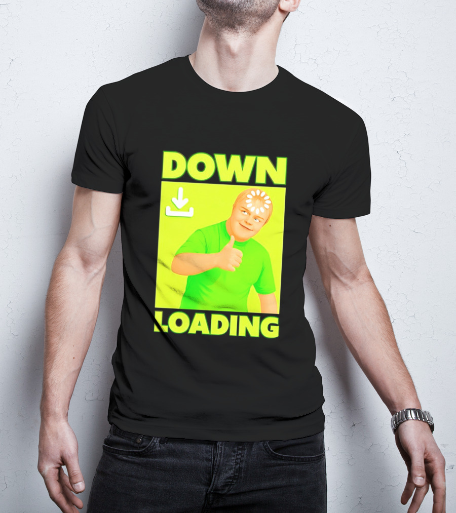 Down Loading Thumbs Up Meme Humorous Internet Guy T-Shirt