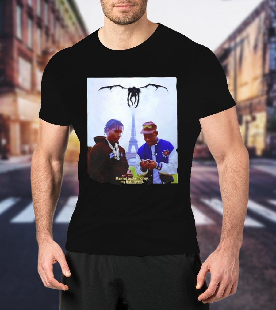 ASAP Rocky Tyler The Creator Eiffel Tower Married To The Money My Bitch Green T-Shirt