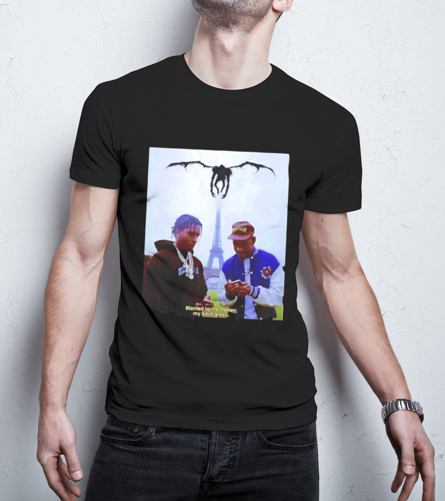 ASAP Rocky Tyler The Creator Eiffel Tower Married To The Money My Bitch Green T-Shirt