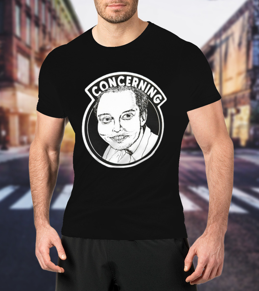 Concerning Elon Musk Meme Face Tesla Twitter T-Shirt