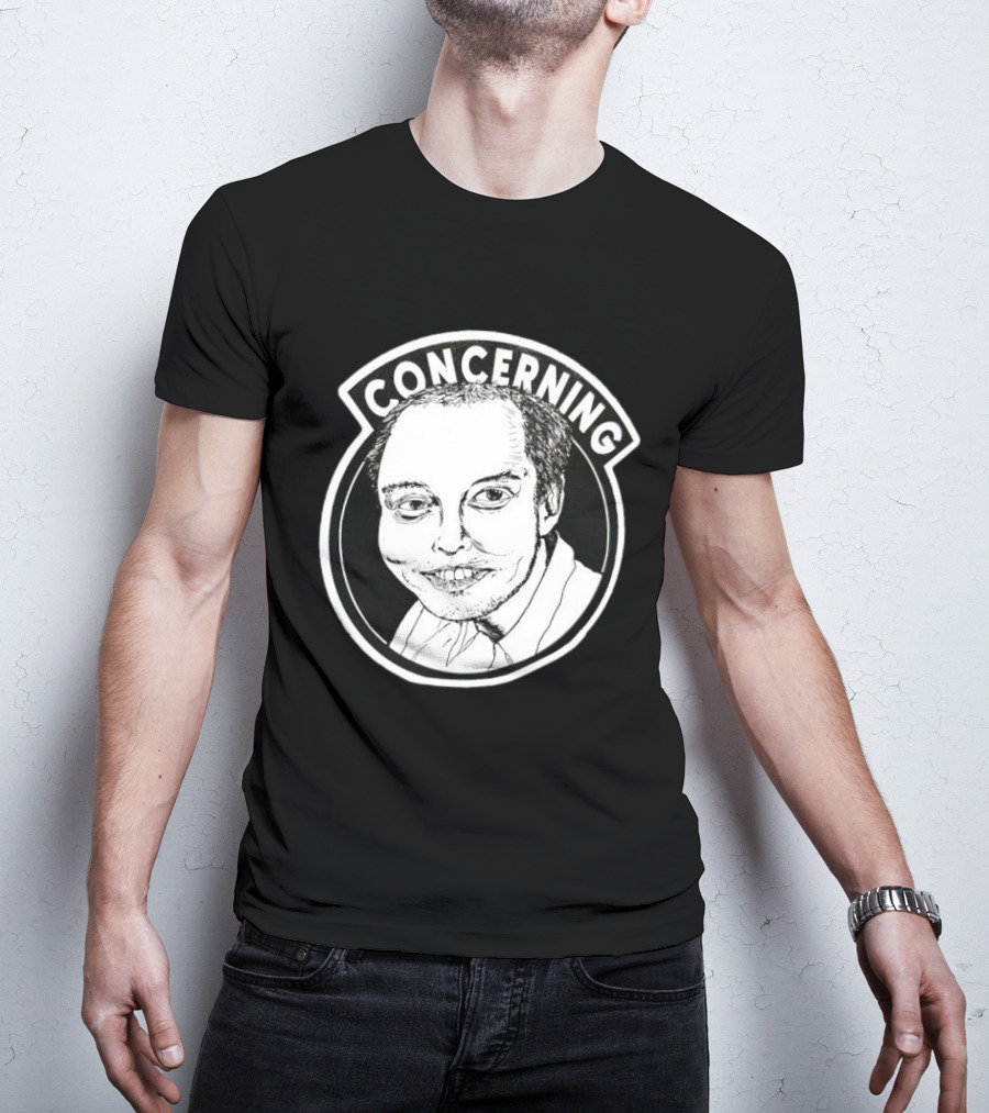 Concerning Elon Musk Meme Face Tesla Twitter T-Shirt