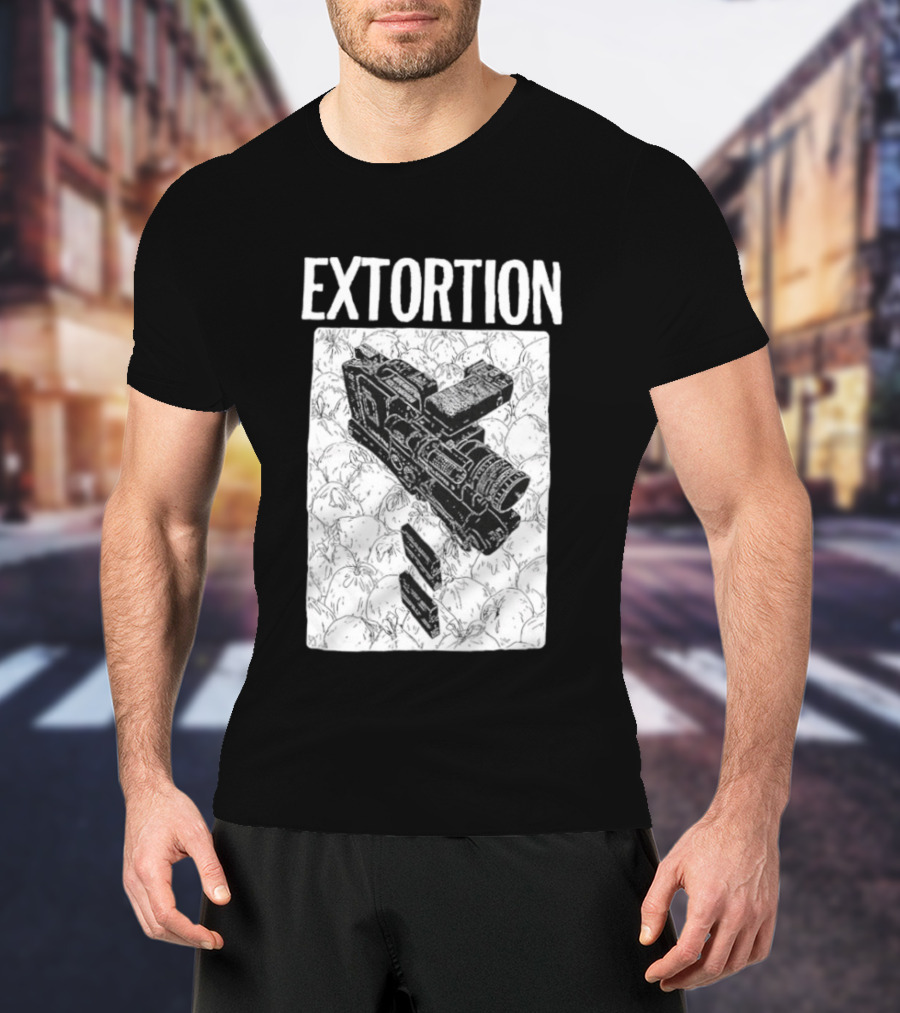 Extortion Band Video Camera Hardcore Punk T-Shirt