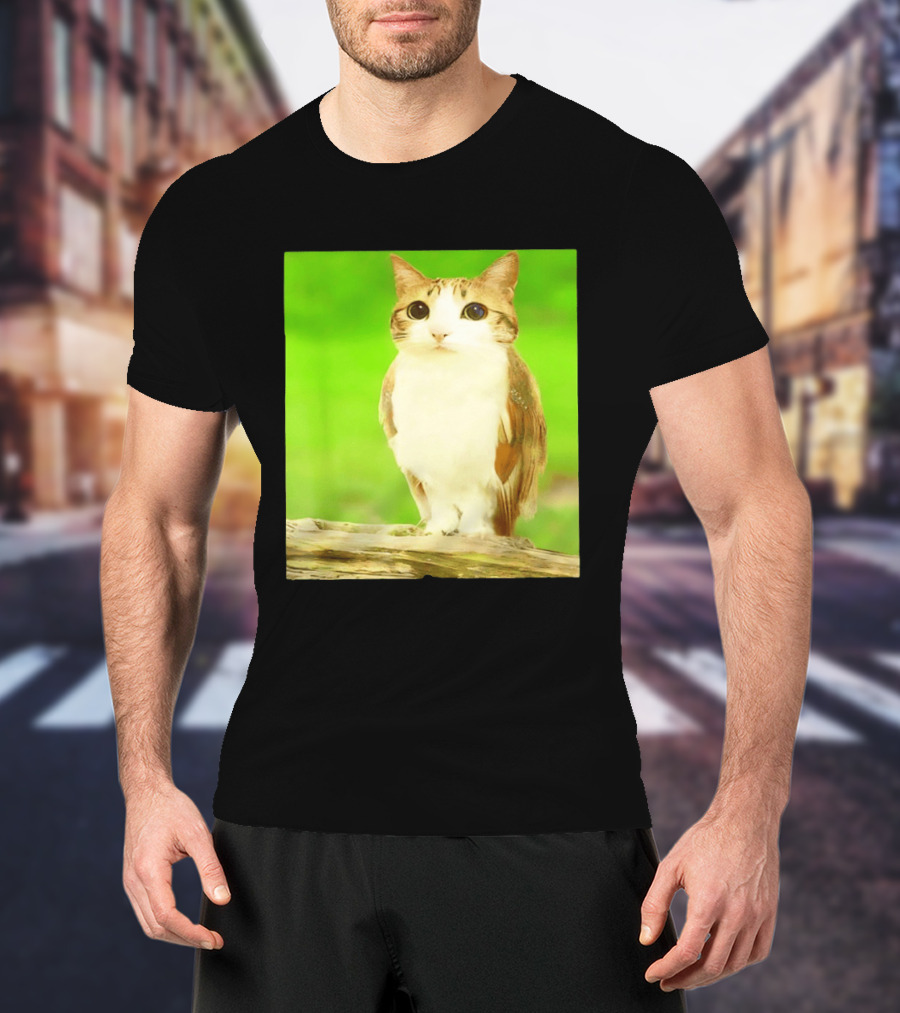 Cat Owl Hybrid Animal Mashup Creature Fusion T-Shirt