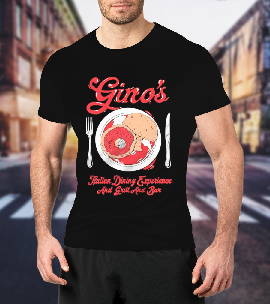Gino's Italian Dining Experience And Grill And Bar Food Plate T-Shirt