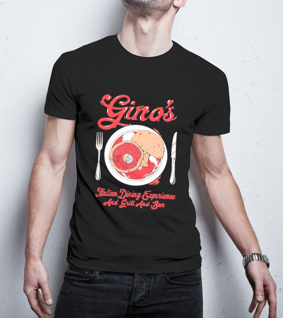 Gino's Italian Dining Experience And Grill And Bar Food Plate T-Shirt