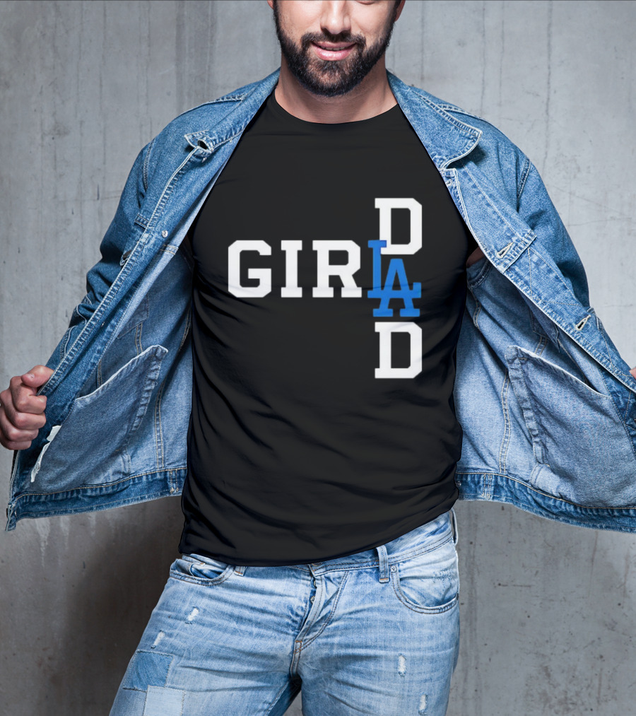 Los Angeles Dodgers MLB Girl Dad Baseball T-Shirt