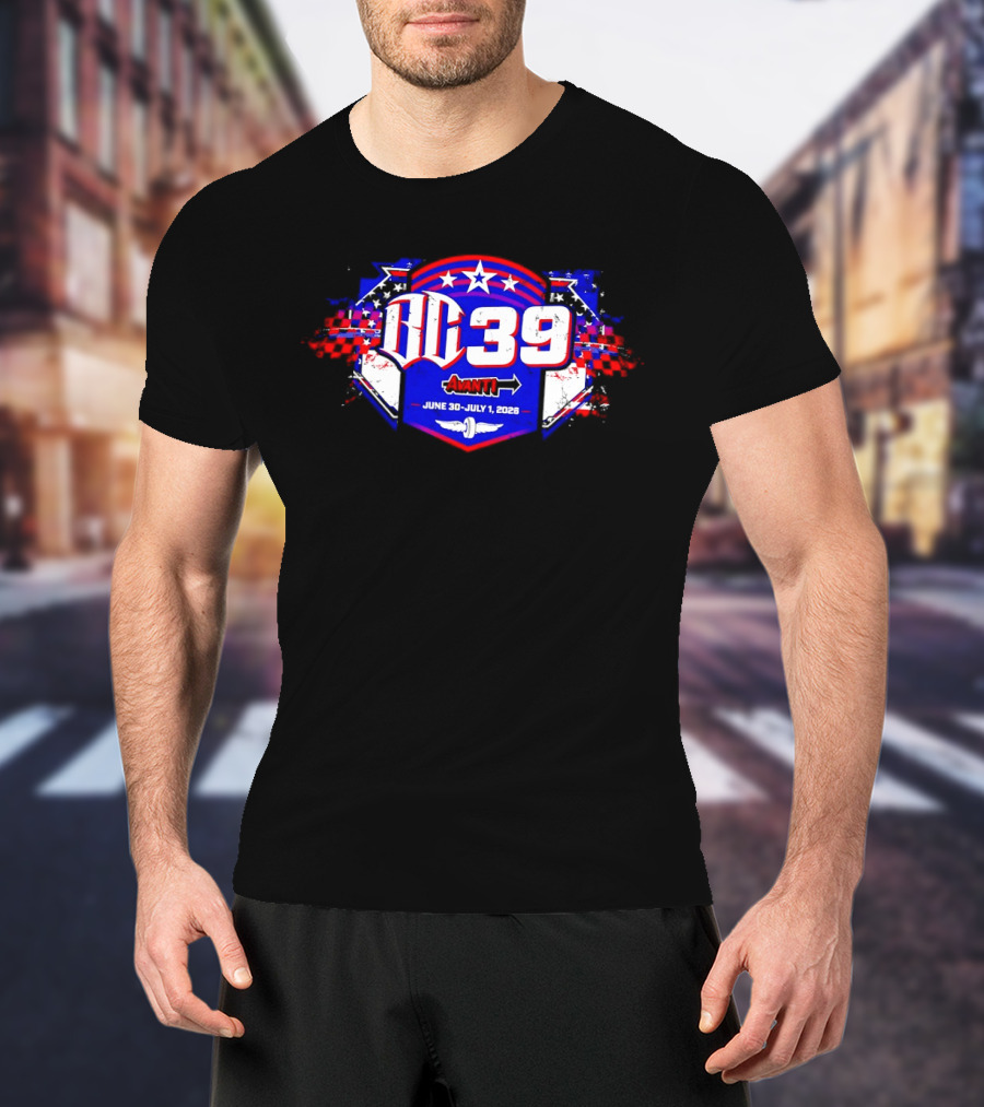 DC 39 Avanti Racing Event June 30 July 1 2026 Checkered Flags Stars Wings T-Shirt