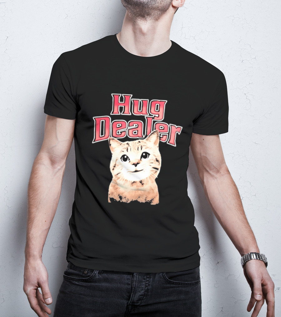 Hug Dealer Cute Tabby Cat Humor T-Shirt