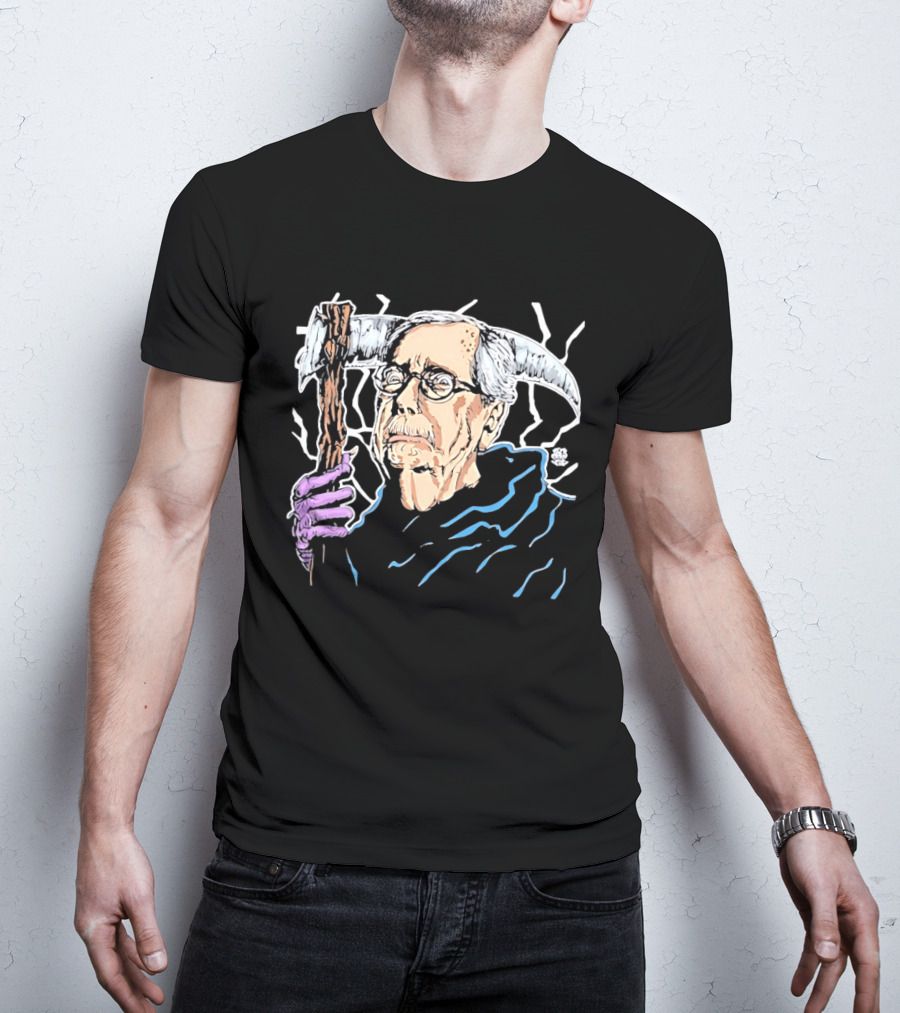 Mitch McConnell Grim Reaper Cartoon Satire Dark Humor T-Shirt