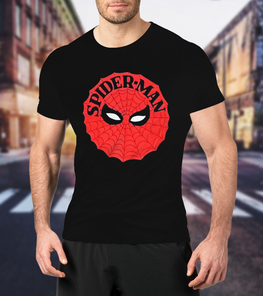 Spider Man Mask Marvel Comics Web T-Shirt