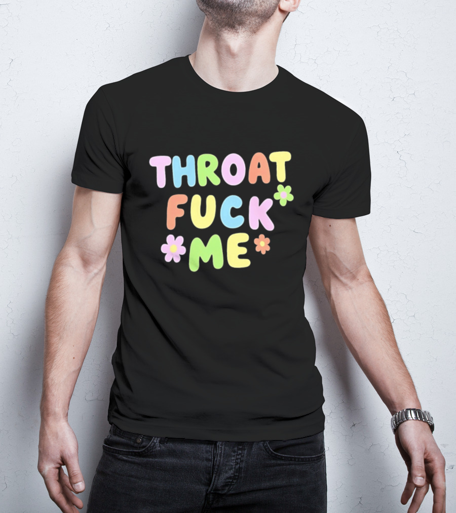 Throat Fuck Me Pastel Y2K Colorful Floral T-Shirt