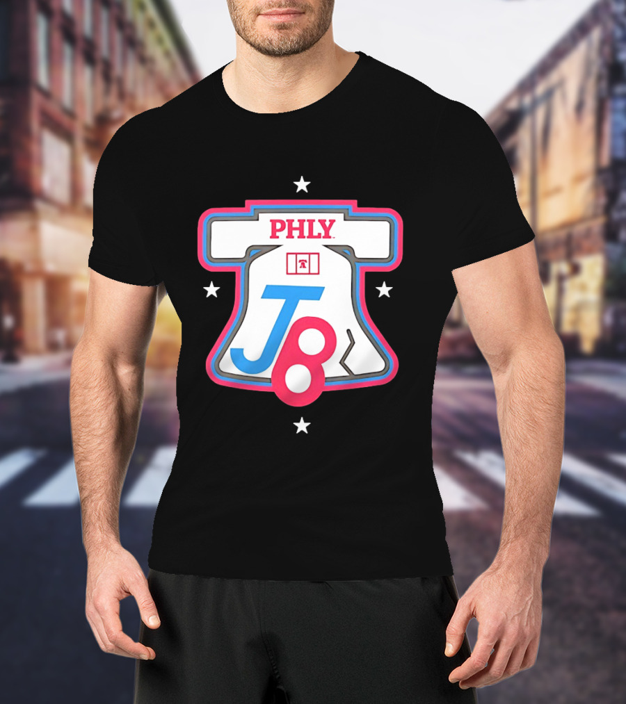 PHLY J8 Liberty Bell Stars Philadelphia Phillies T-Shirt