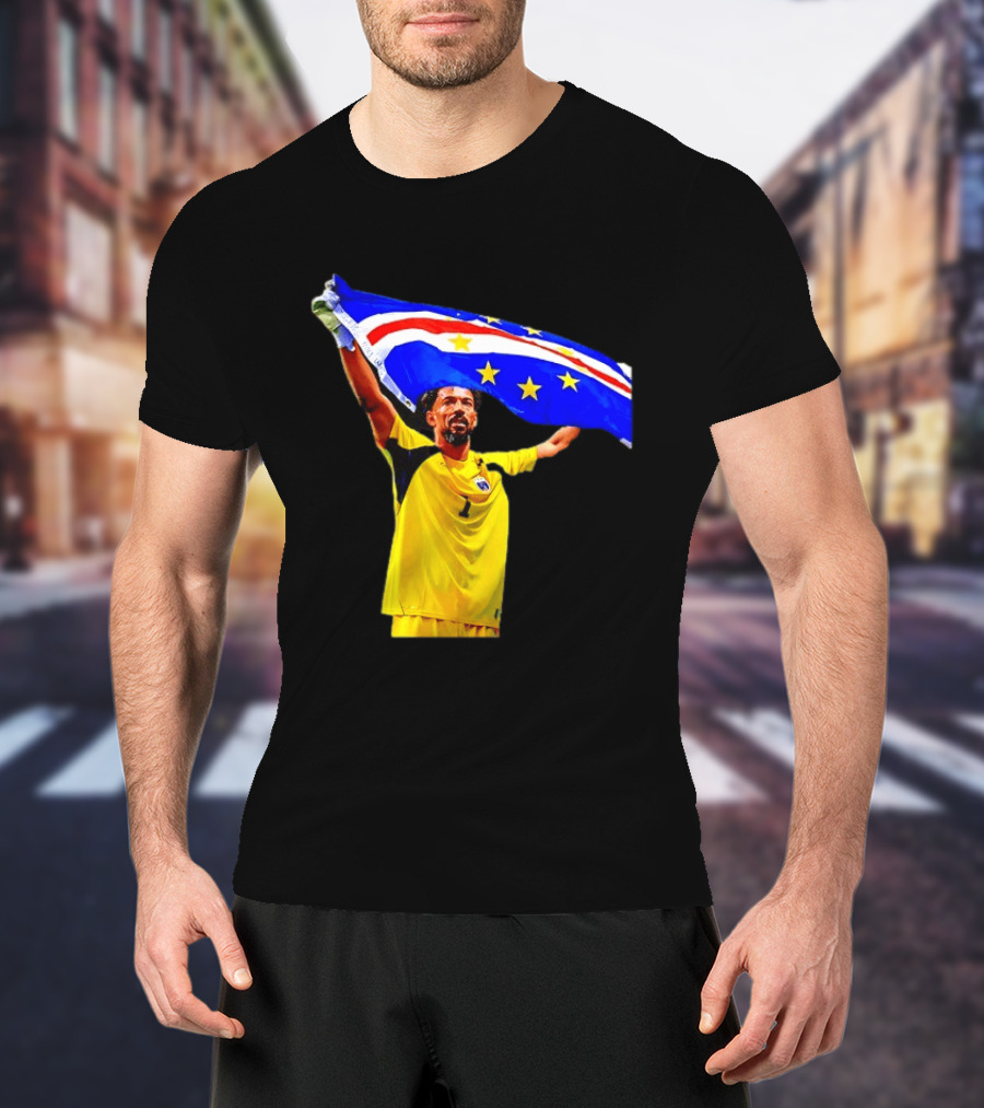 Vozinha Cape Verde Football Team Flag Celebration T-Shirt