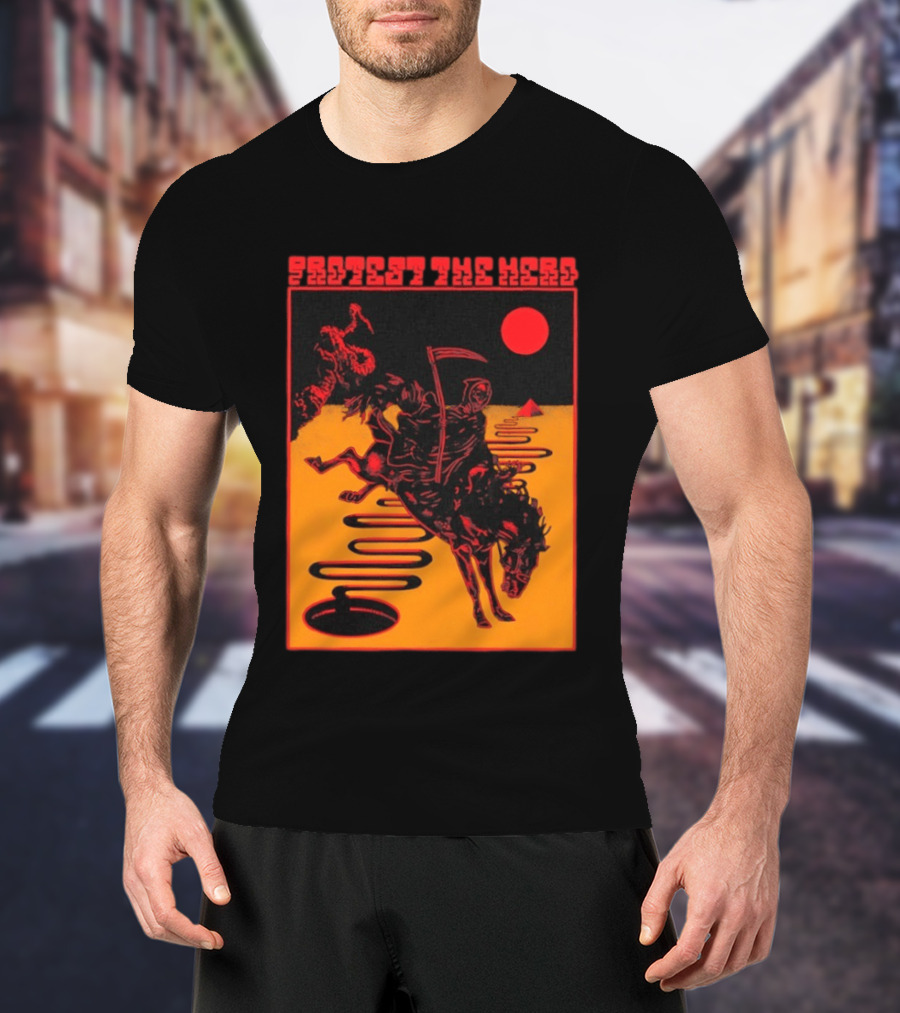 Protest The Hero Grim Reaper Horse Pyramid Red Moon Desert Path T-Shirt