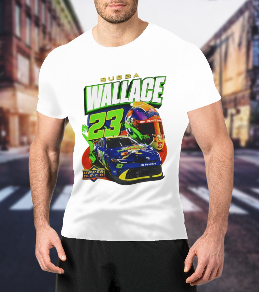Bubba Wallace 23 Collect The Best Upper D.E.C.K Racing Helmet And Camry T-Shirt