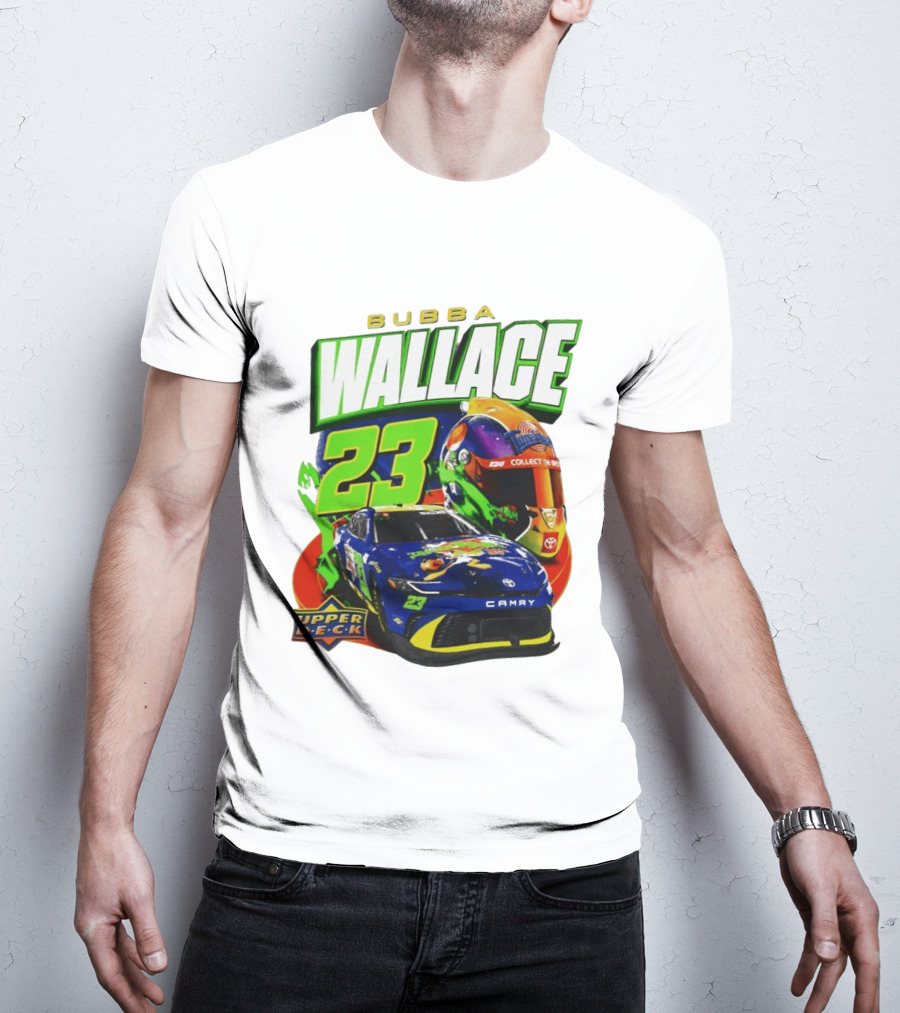 Bubba Wallace 23 Collect The Best Upper D.E.C.K Racing Helmet And Camry T-Shirt