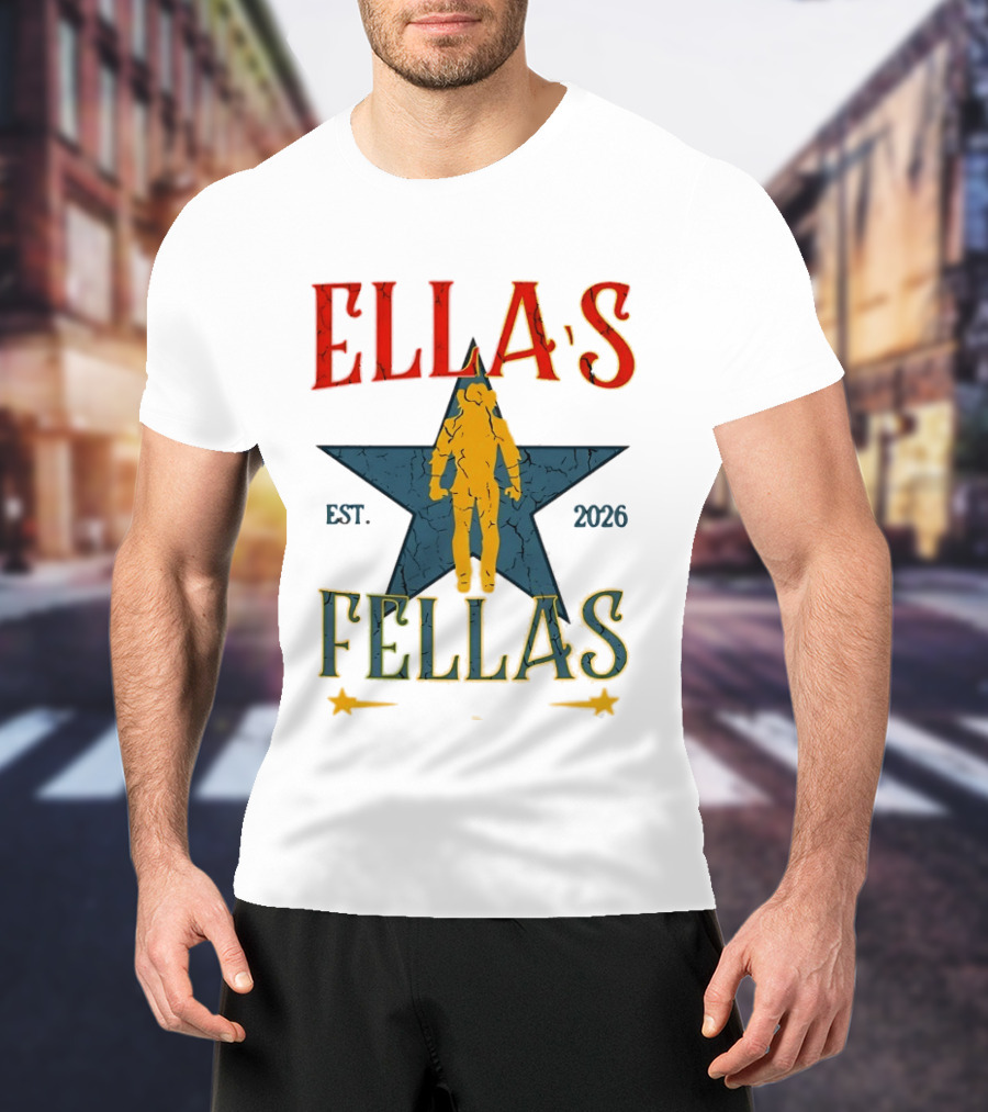 Ella's Fellas Est 2026 Astronaut Star T-Shirt