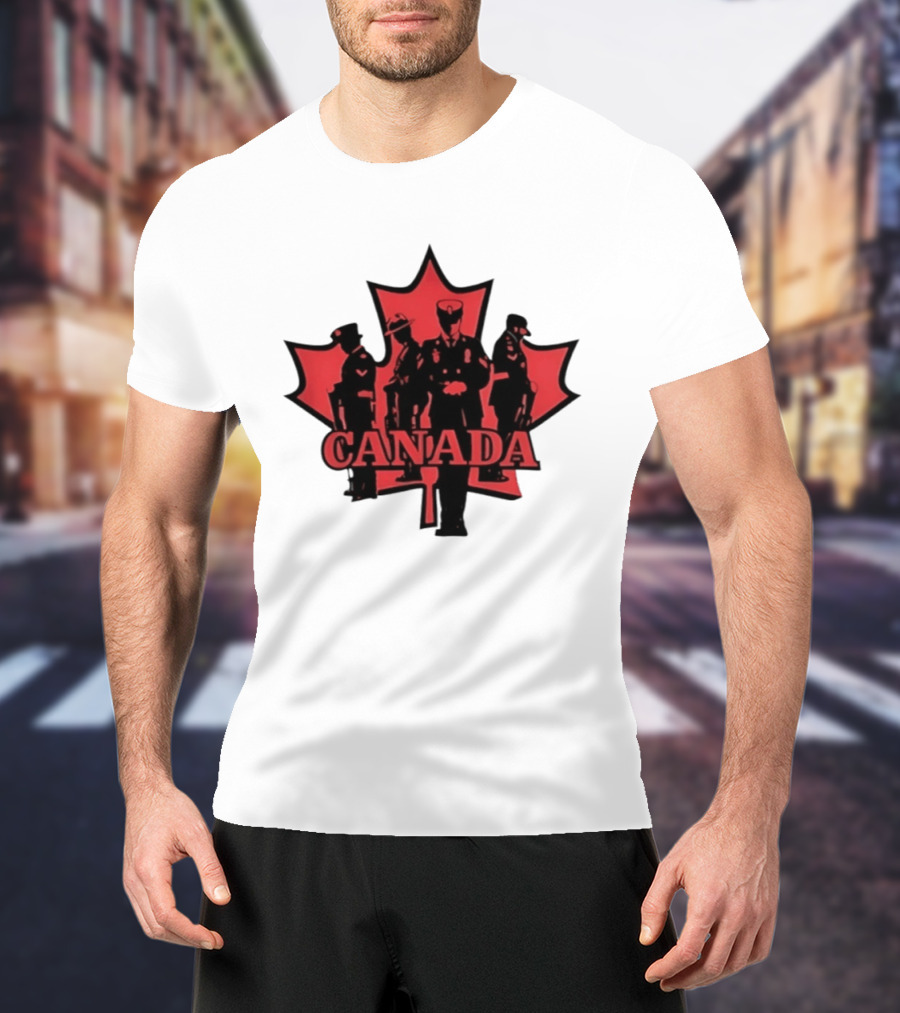Canada Maple Leaf Uniformed Figures T-Shirt