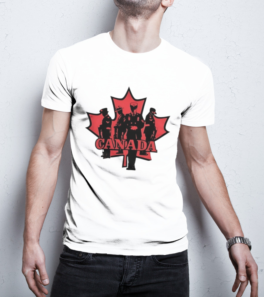Canada Maple Leaf Uniformed Figures T-Shirt